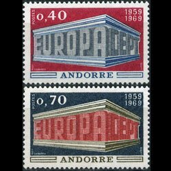 ANDORRA FR. 1969 - Scott# 188-9 Europa Set of 2 NH