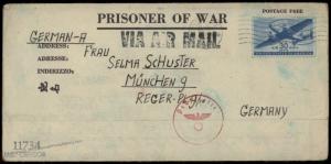 USA POW Camp Scottsbluff Nebraska 1944 WWII Germany Kriegsgefangenpost Cov 81580