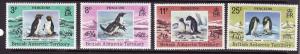 British Antarctic Territory-Sc#72-5-unused NH set-Birds-Penguins-1979-