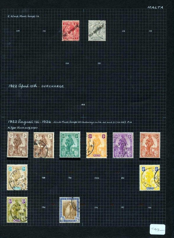 MALTA 1885/1949 Used mh+Few mnh(Apx 120+Items) (RAZ 553