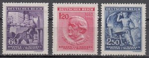 bohemia-moravia  scott no 85-87  mh