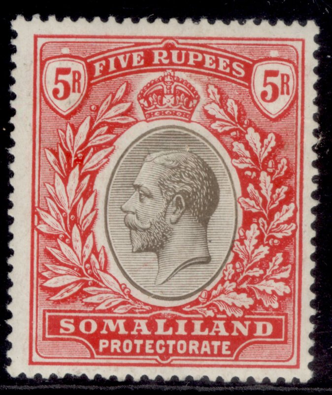 SOMALILAND PROTECTORATE GV SG72, 5s black & scarlet, M MINT. Cat £95. 