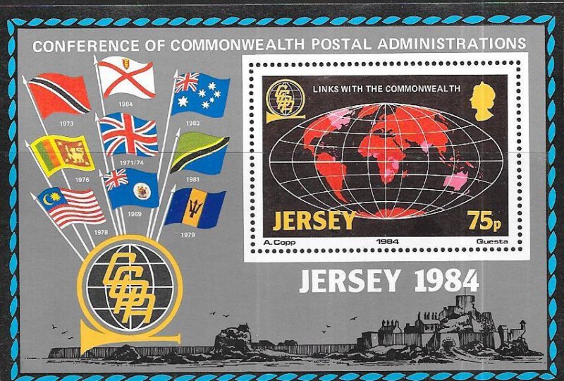 Jersey #329  Postal Link With The Commonwealth   (MNH) S/S CV $2.50