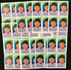 2698   Dorothy Parker, Writer, Poet   100 MNH 29¢ stamps  $29 face value 1992