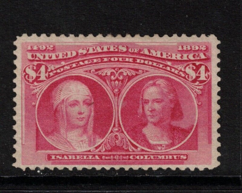 USA #244 Very fine Mint Full Original Gum Hinged **With Certificate**