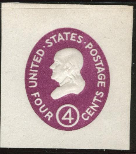 US Envelope cut square Scott U536