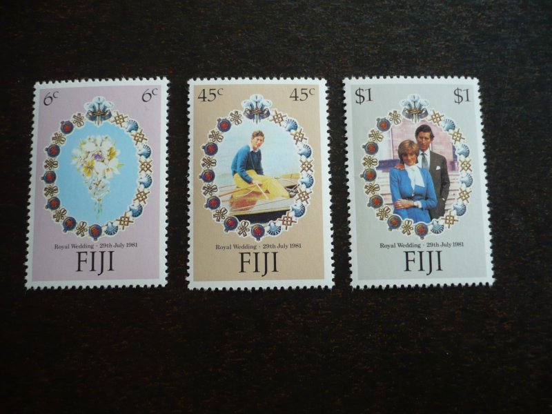 Stamps - Fiji.- Scott# 442-444 - Mint Never Hinged Set of 3 Stamps