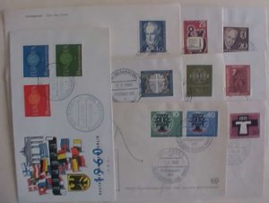 GERMANY FDC 1959/ 1961 9 DIFF