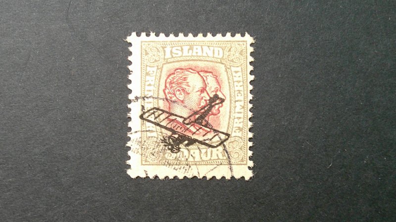 Iceland 1929 Airmail Scott# C2 Used F-VF