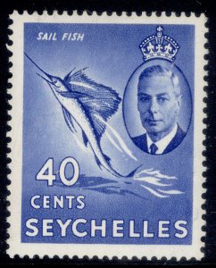 SEYCHELLES GVI SG165, 40c ultramarine, M MINT.