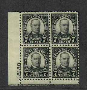 US Sc#588 M/NH/F-VF, Plate Block Perf 10 Minor Seps, Cv. $425