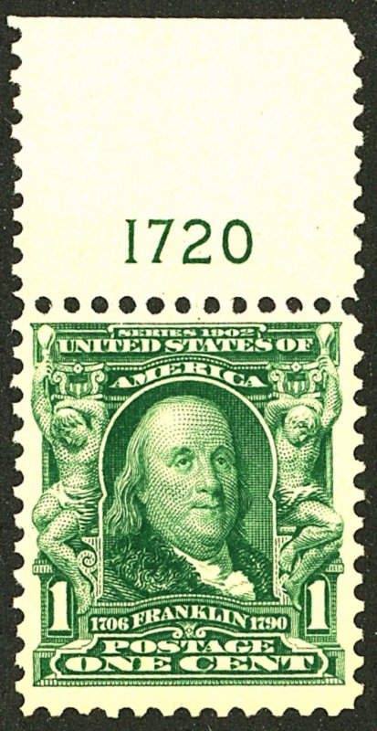 U.S. #300 MINT PL# SINGLE OG NH