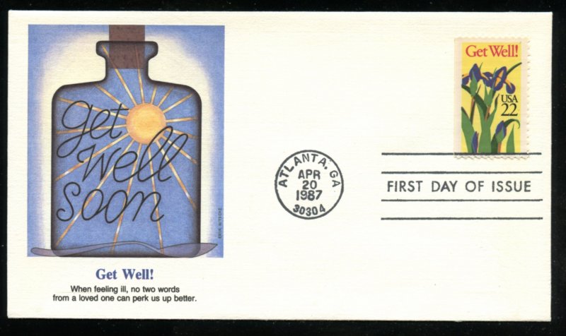 US 2268 Special Occasions - Get Well UA Fleetwood cachet FDC