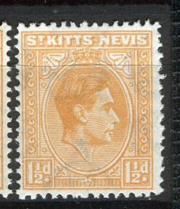ST. KITTS & NEVIS; 1938 early GVI Pictorial issue Mint hinged Shade of 1.5d.
