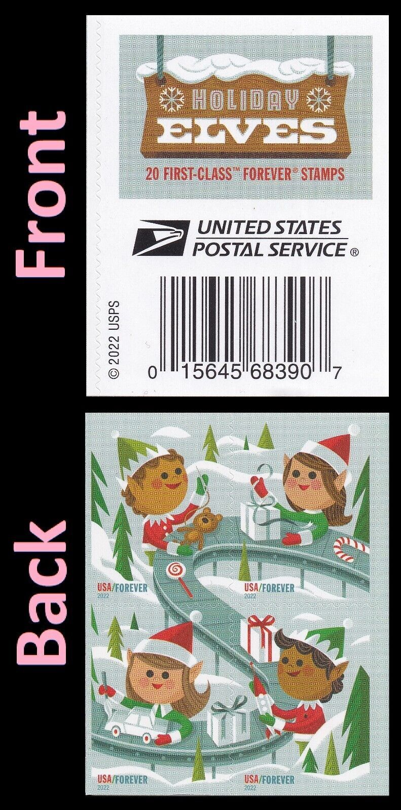 Holiday Elves 2022, Discounted Forever Stamps