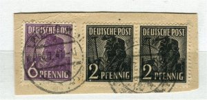 GERMANY; RUSSIA ALLIED ZONE 1948 fine used Occupation issues POSTMARK PIECE