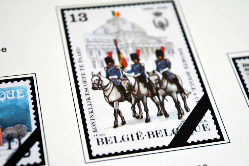 COLOR PRINTED BELGIUM 1976-1999 STAMP ALBUM PAGES (94 illustrated pages)