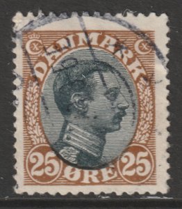 1920 Denmark - Sc 107  - used VF -1 single - King Christian X