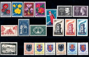 Luxembourg 1956 Complete Year MNH Set-