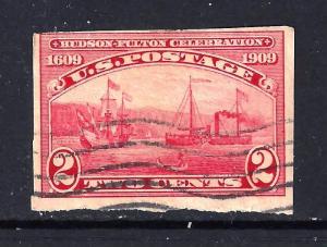 #373 US 2 CENT IMPERF HUDSON-FULTON-USED-HGD-FINE