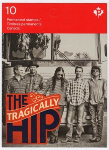 TRAGICALLY HIP = Canadian Recording Artists One BK Page of 6 stamps Canada 2013