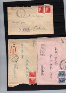 Uruguay air mail 3x internal flight covers ca 1949 good lot