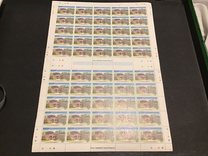 Nevis Croney’s Old Manor Hotel  MNH full Stamps Sheet folded Ref 49785