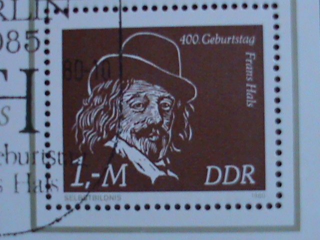 ​GERMANY DDR-1980-PROMOTION- 400TH ANNIV:FRANS HALS-CTO FANCY CANCEL S/S VF-$5