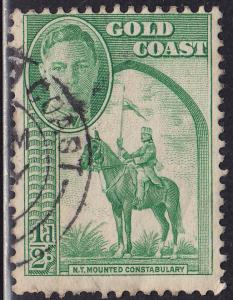 Gold Coast 130 USED 1938 Mounted Constable ½p