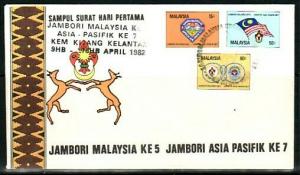 Malaysia, Scott cat. 233-235. Asia-Pacific Scout Jamboree. First day cover.