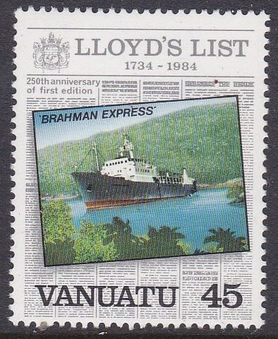 Vanuatu #371 single F-VF Mint NH ** Brahman Express (ship)