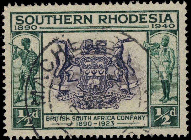 SOUTHERN RHODESIA - 1941 - SG53 CANCELLED MACHEKE DOUBLE CDS