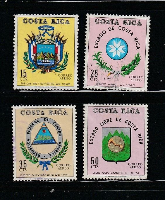 Costa Rica C517-C520 U Coat Of Arms