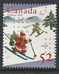 1996 Canada - Sc 1628 - MNH VF -1 single - Christmas - Santa and elf skiing