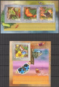 Guinea 2014 Insects Butterflies I sheet + S/S MNH