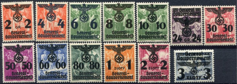 General-Gouvernement Mi.# 17-29   MNH**