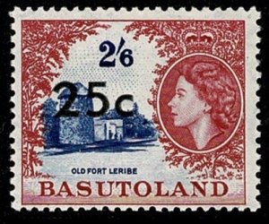 BASUTOLAND QE II 1961 25c-2s6d BLUE & LAKE Ty1 SG66 NH Wmk. MSCA P.13.5 VGC