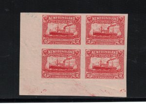 Newfoundland #164a Extra Fine Never Hinged Imperf Plate #3 Block