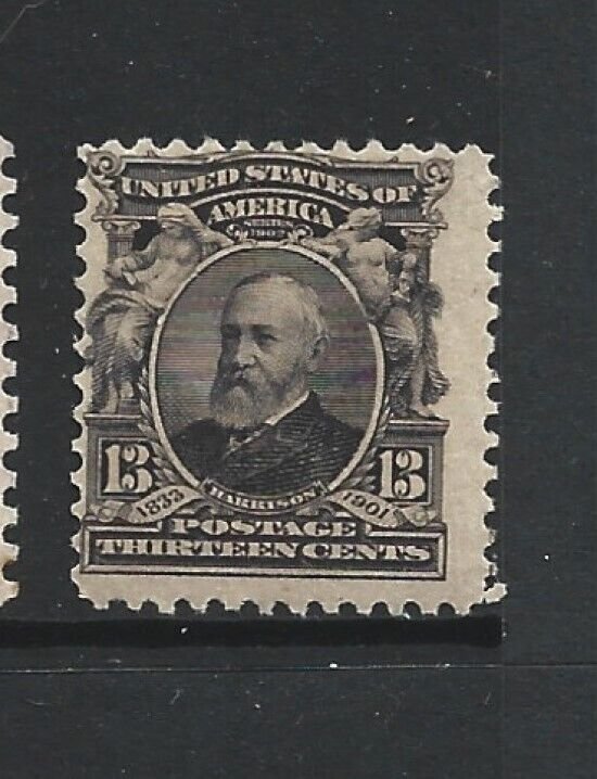 United States Scott 308 13=cent harrison Mint NH 2021 cv $100