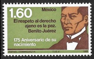 MEXICO 1981 Benito Juarez Issue Sc 1229 MNH