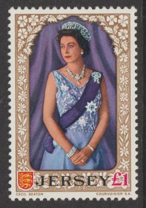 Jersey #21 XF MNH QEII L1 High Value