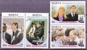 St.Vincent Gern.Bequia 232-35 MNH 1986 Royal Wedding