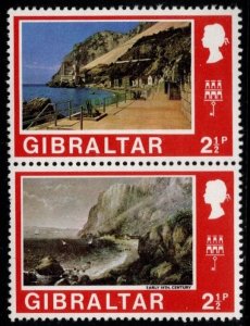 1971-5 Gibraltar Scott #- 249-50 2 1/2d New Daily Stamps Early 19th Century MNH