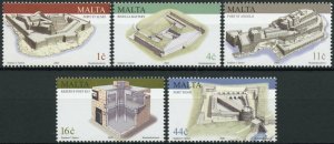 Malta Military Architecture Stamps 2003 MNH Forts Battery Reserve Post 5v Set