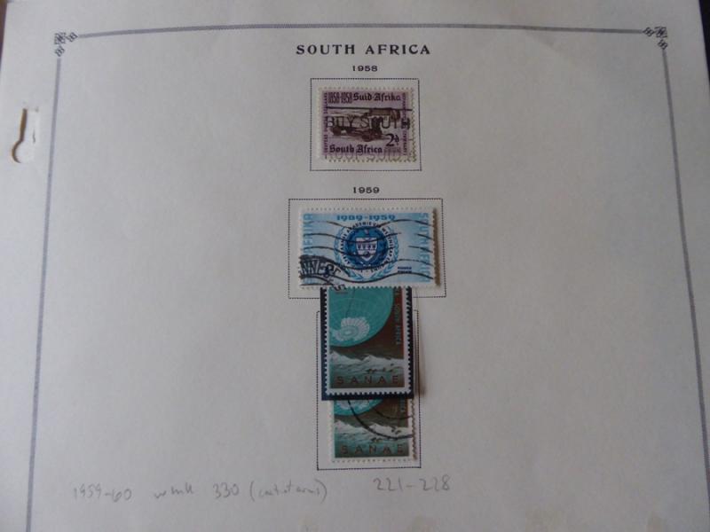 South Africa Classic Stamp Collection on Album Pages