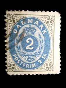 DENMARK - SCOTT# 16 - USED - CAT VAL $27.50