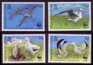 Tristan da Cunha WWF Wandering Albatross 4v SG#651/54 SC#632-35 MI#654-57