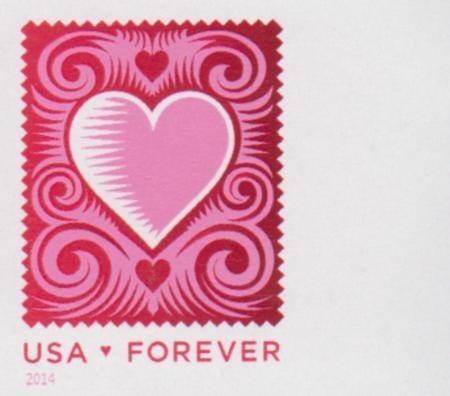 US 4847a Modern Imperf Heart Single