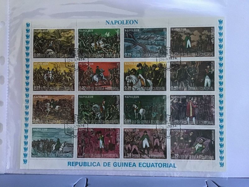 Rep de Guinea Ecuatorial Napoleón French Statesman   Stamps Sheet R26007