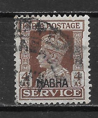 India - Convention States Nabha o47 4A KGVI single Used